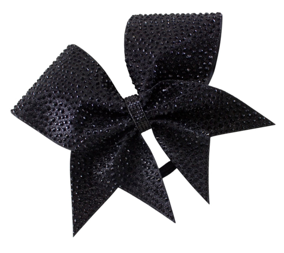 Black on Black Rhinestone 3” Bow