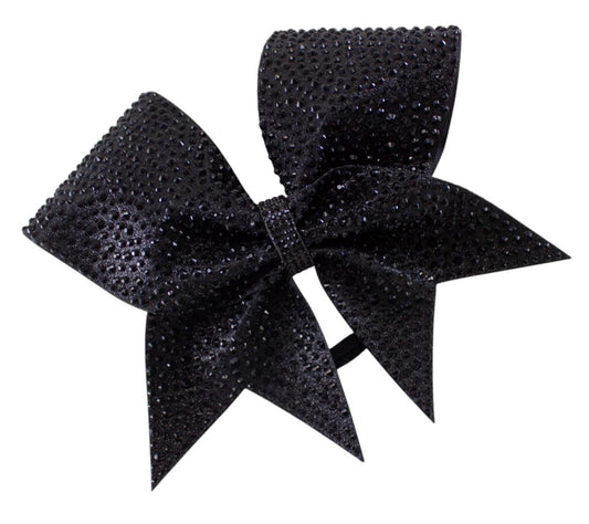 Black on Black Rhinestone 3” Bow